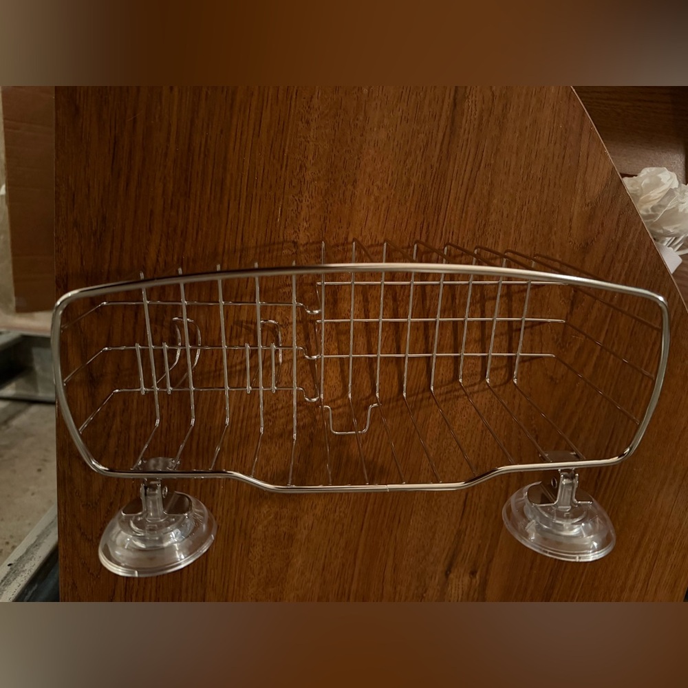 Silver Wire Shower Caddy with Suction Cups